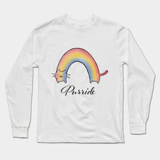 Rainbow cat purride Long Sleeve T-Shirt